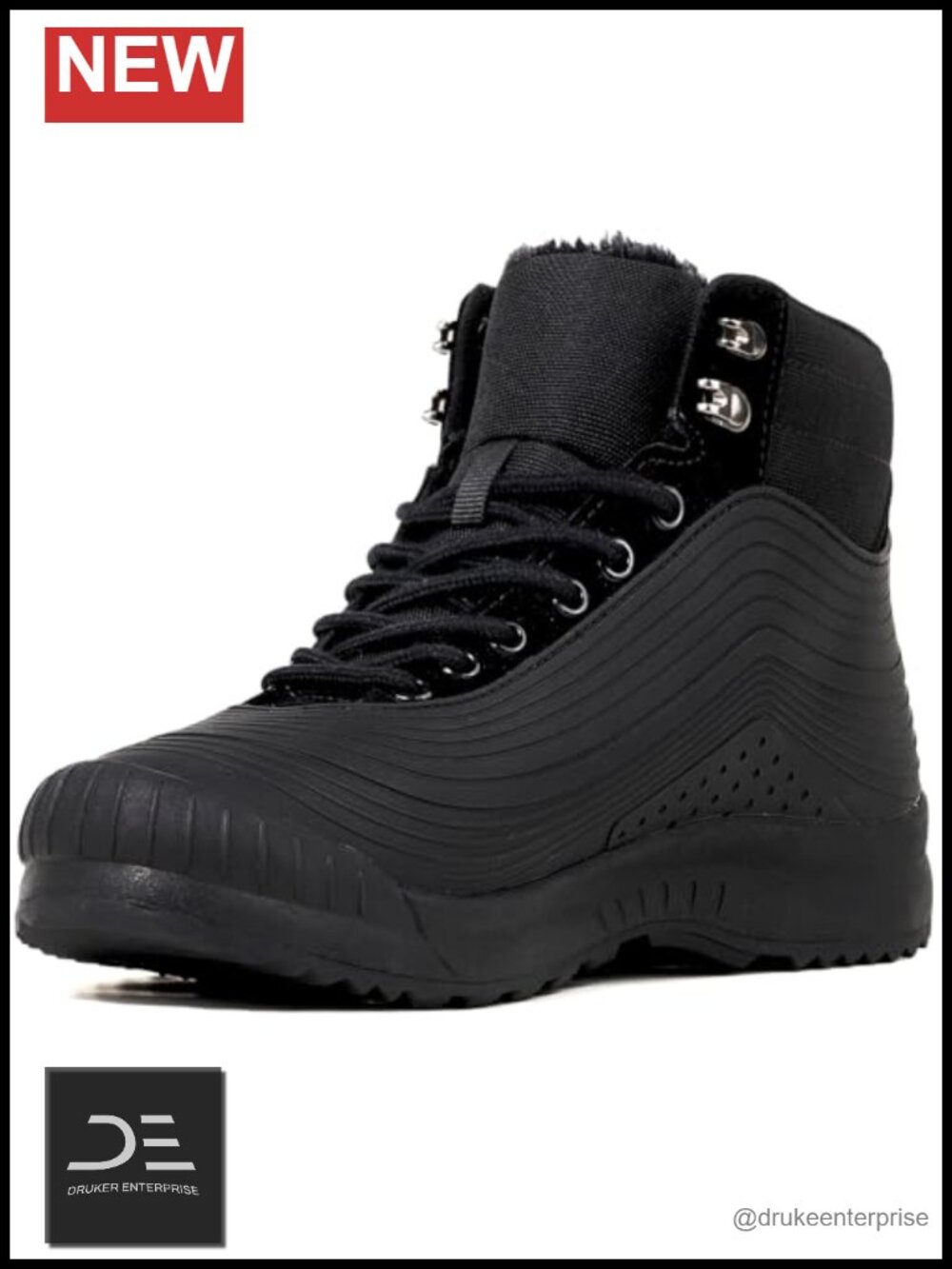 Insulated Waterproof Fur Lined Snow Boots Non Slip Lightweight Winter Shoes
